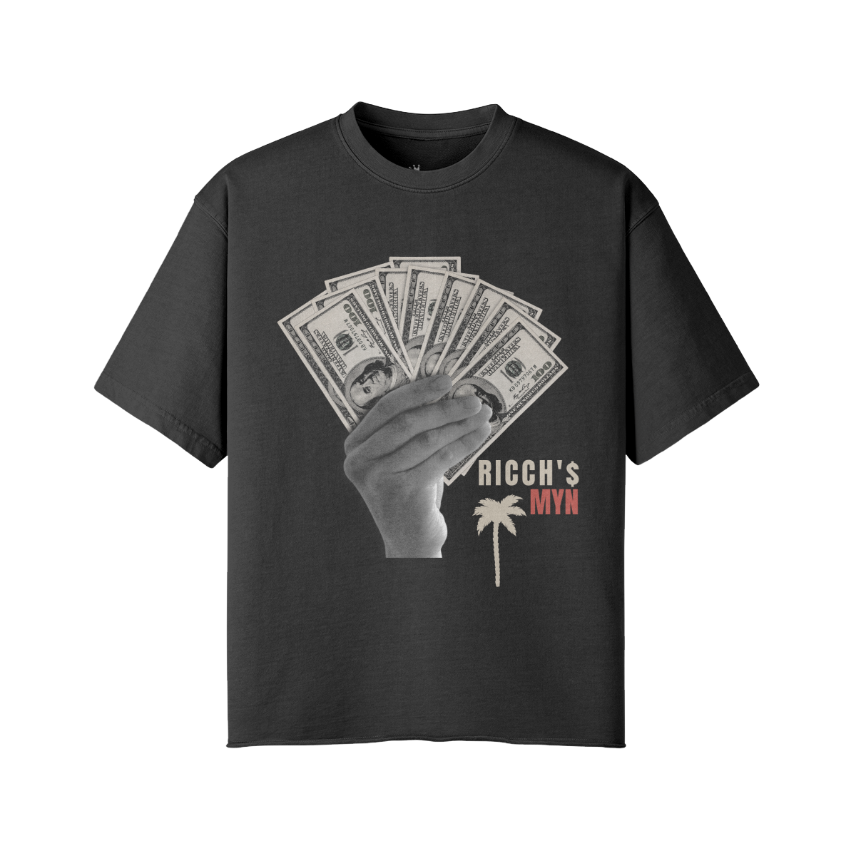 RICCHS MYN Fade Raw T-Shirt Black